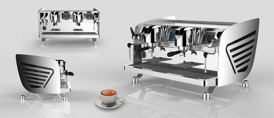 SS 2 Group Espresso Machine 10.5L S.S boiler With Rotation Pump